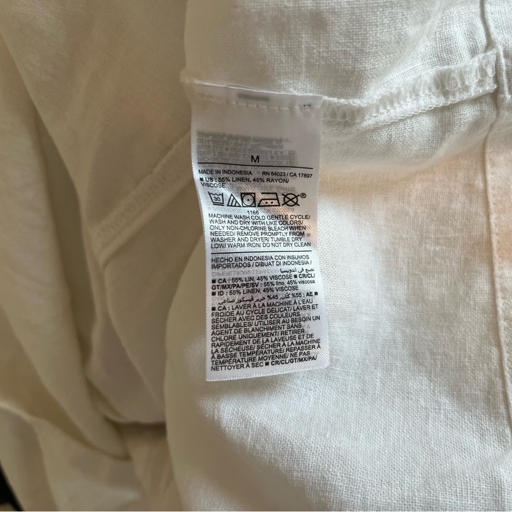 NWT Old Navy White Linen Mini Dress | M - Picture 8 of 9